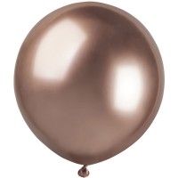 3 Ballons Rose Gold Chrom 48cm
