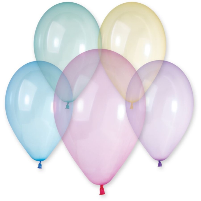 10 Ballons Rainbow Cristal Ø33cm 