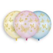 3 Ballons Papillon Ø48cm