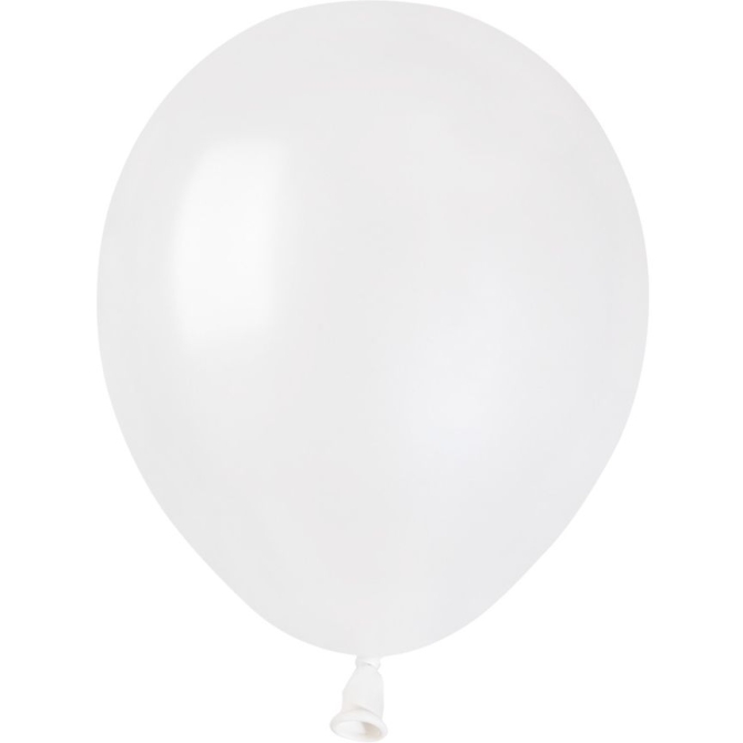 50 Ballons Blanc Nacr 13cm 