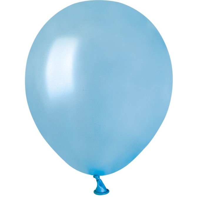 50 Ballons Bleu lagon Nacr 13cm 