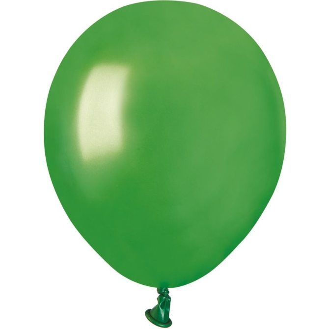 50 Ballons Vert Nacr 13cm 