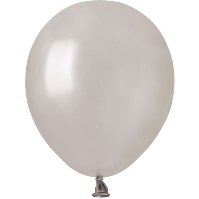 50 Ballons Argent Nacr 13cm 