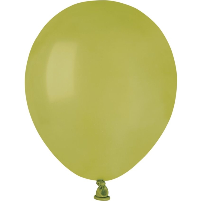 50 Ballons Vert olive Mat 13cm 