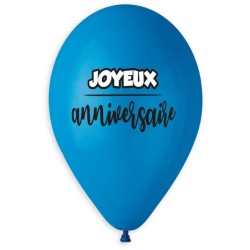 5 Ballons Joyeux Anniversaire Multicolore 33cm. n3