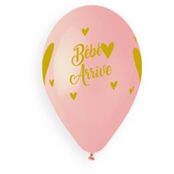 5 Ballons Bb Arrive Multicolore 33cm. n3