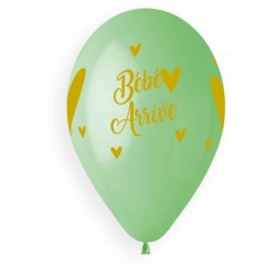 5 Ballons Bb Arrive Multicolore 33cm. n4