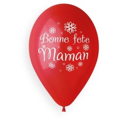 5 Ballons Bonne Fte Maman 33cm. n1