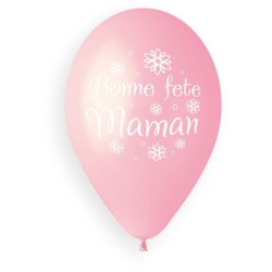 5 Ballons Bonne Fête Maman Ø33cm. n°3