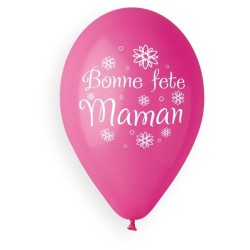 5 Ballons Bonne Fte Maman 33cm. n4