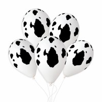 6 Ballons Motif Vache �33cm