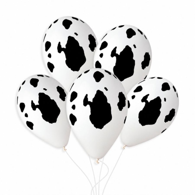 6 Ballons Motif Vache Ø33cm