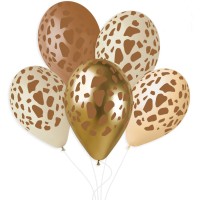6 Ballons Motif Girafe �33cm