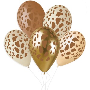 6 Ballons Motif Girafe �33cm
