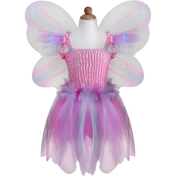 Déguisement Papillon Robe,  Ailes & Baguette Taille 5-6 ans 