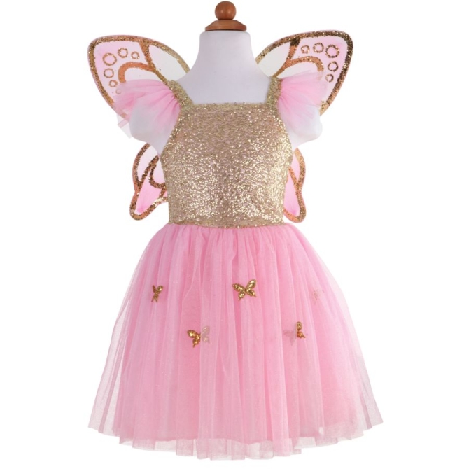 Dguisement Papillon Robe Dor & Ailes Taille 5-7 ans 