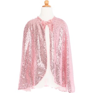 Cape  Sequins Rose Taille 5-6 ans