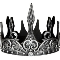 Couronne Mdievale Noir et Argent - Taille Ajustable