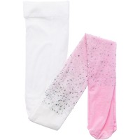 Collant Strass Ombr Rose/blanc Taille 3-8 ans