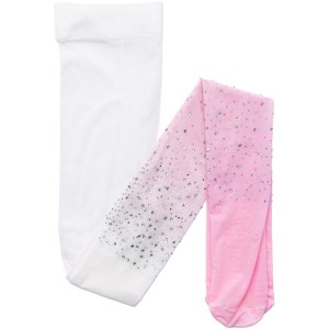 Collant Strass Ombré Rose/blanc Taille 3-8 ans