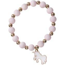 Set 2 Bracelets Perles Roses Licorne. n1