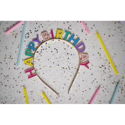 Serre-Tête Happy Birthday Rainbow. n°1