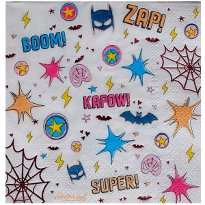 20 Serviettes Super Hros Star