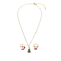 Set Collier  +  2 Bagues Noël. n°1