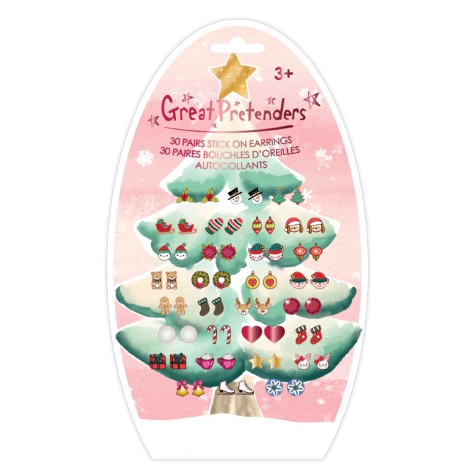 30 Paires de Boucles d Oreilles Autocollantes - Noël 