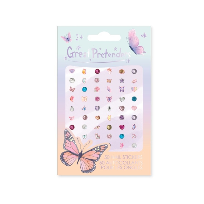 50  Autocollants Ongles - Papillon 