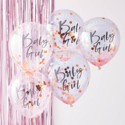 Ballons Confettis Rose - Baby Girl. n1