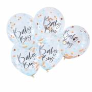Ballons Confettis Bleu - Baby Boy