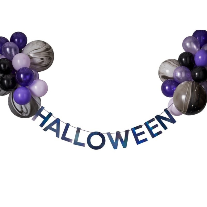 Kit Guirlande et Ballons - Purple Halloween 