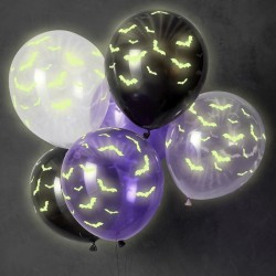 6 Ballons Chauve-Souris - Phosphorescent. n2