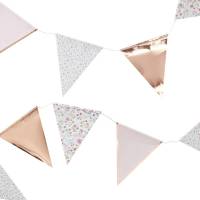 Guirlande Fanions Fleurs - Rose Gold (3,5 m)
