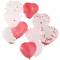 10 Ballons Cœurs Confettis - Rose et Rouge images:#0
