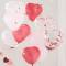 10 Ballons Cœurs Confettis - Rose et Rouge images:#1