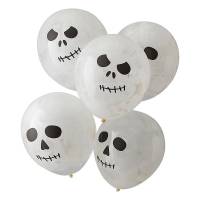 5 Ballons Tte de Squelette
