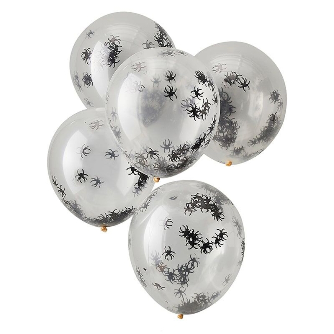 5 Ballons Confettis - Araigne 