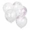 5 Ballons Confettis Rose images:#0
