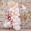 Kit Arche Pampas de 70 Ballons Mtalliques - Rose Gold Mtallique/Pche/Caramel