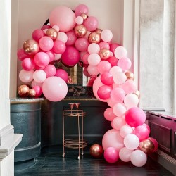 Kit Arche Luxe de 200 Ballons - Rose et Rose Gold. n1