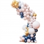 Kit Arche Luxe de 200 Ballons - Nude, Bleu, Blanc et Or