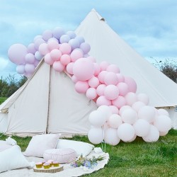 Kit Arche Luxe de 200 Ballons Pastel - Rose et Mauve. n1
