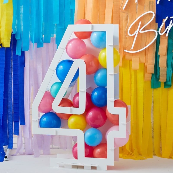 Structure à Ballons Chiffre 4 (81 cm) 