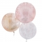 3 Ballons Orbz - Blanc/Rose/Or Métllique Pailleté images:#0