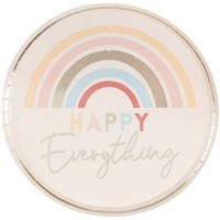 8 Assiettes Happy Everything Arc-en-Ciel Pastel