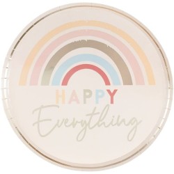 Bote  Fte Assiettes Happy Everything Arc-en-Ciel Pastel. n1