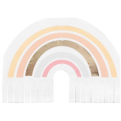 16 Serviettes Happy Everything Arc-en-Ciel Pastel 