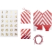 Calendrier de l Avent - 24 botes rouge & blanc. n3
